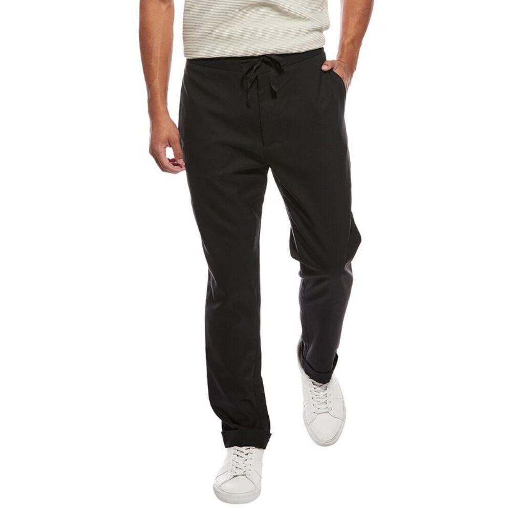 Officine Générale Mens Officine Generale Joseph Fresco Wool Pant, Black
